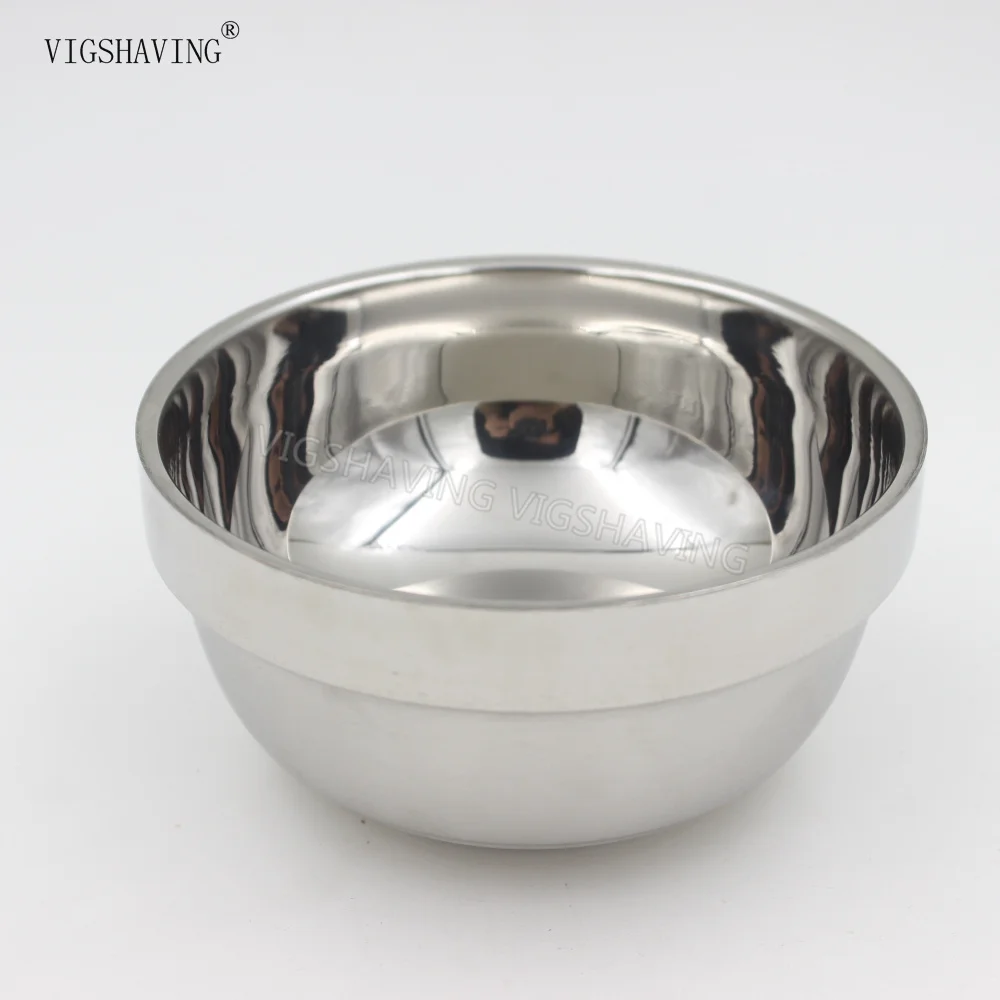 Double Stainless Steel shaving bowl for Lather shaving Brush Soap