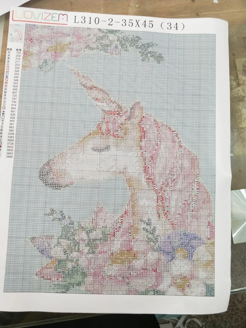 Ponto cruz com pintura de diamante