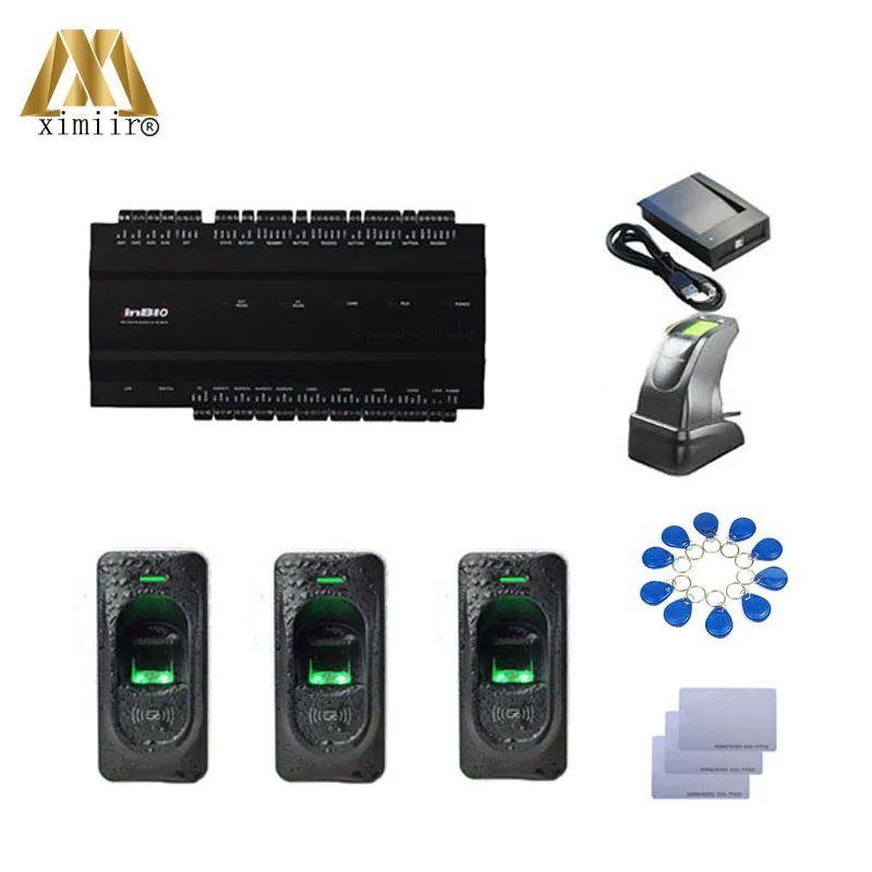 

inbio460 access control board kit fingerprint panel fingerprint reader fingerprint sensor card reader and card or keytags