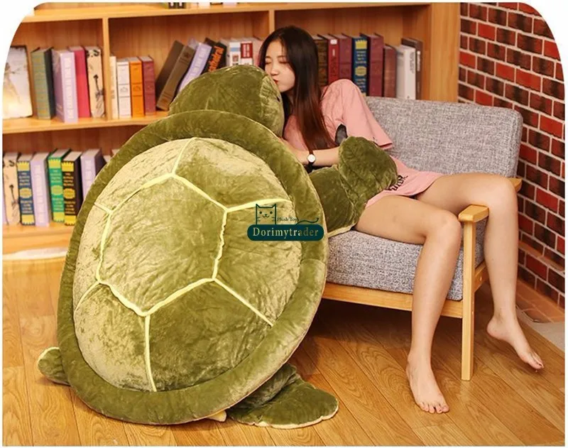 Dorimytrader large animal tortoise plush toy huge cartoon turtle pillow sofa tatami Xmas gift decoration DY61833 (10)