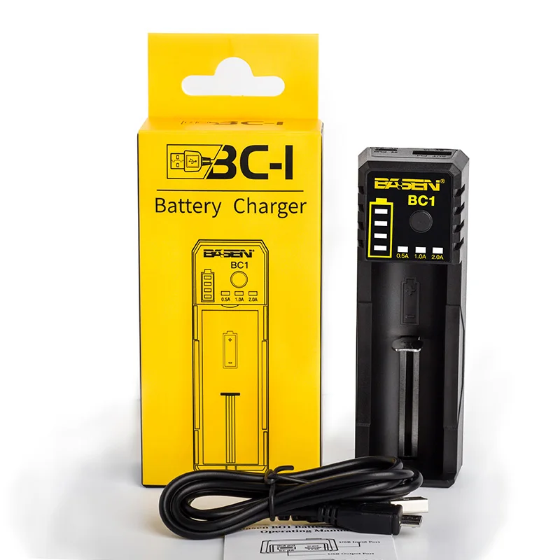 

BC1 LED Li-ion Charger Input USB 5V/2A Output Battery 18650 18350 26650 10440 18350 Lithium Battery Charge Basencharger