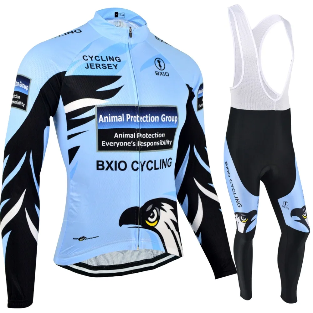 

Genuine BXIO Winter Thermal Fleece Blue Cycling Clothing Pro Team Long Sleeve bikes Clothes Uniformes De Ciclismo Hombre BX-069