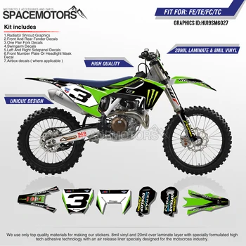 

MotoSpace Customized Team Graphics Backgrounds Decals 3M Custom Stickers For Husqvarna TC FC TX FX 2016-2018 TE FE 2017-2019 027