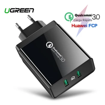 

Ugreen usb Charger Load's fast 3,0 36W for mobile tags note redmi 7 chargeur QC 3,0 Compatible with Samsung Galaxy S10 Plus S9
