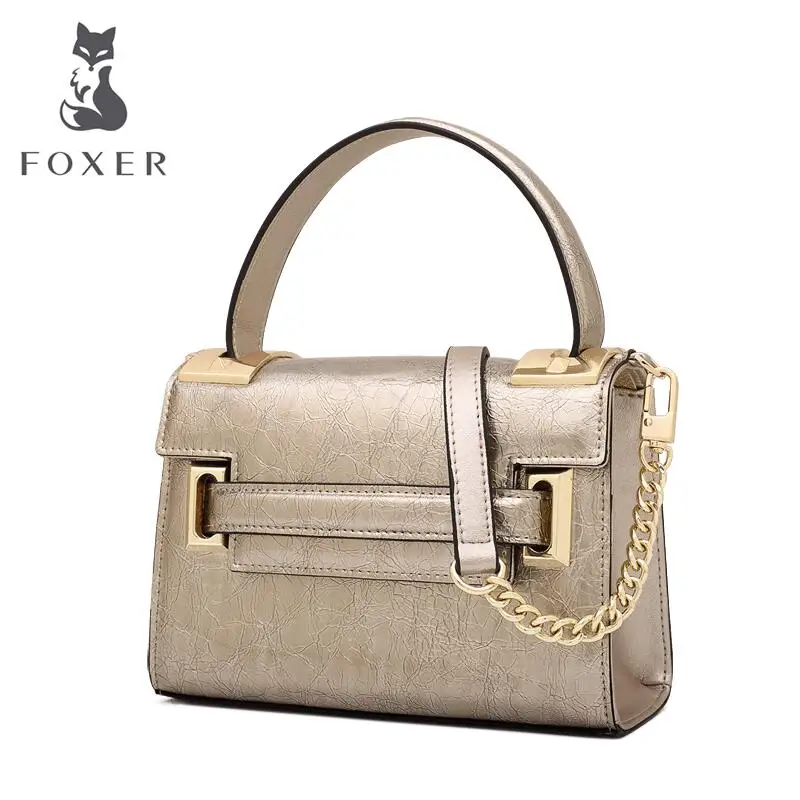 

FOXER luxury fashion mini handbag bag female 2019 new texture wild old mirror shoulder shoulder Messenger bag