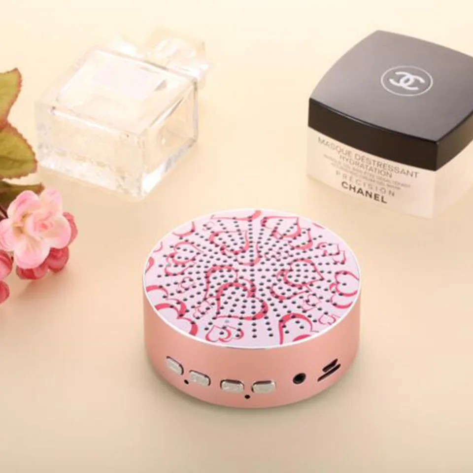 

Portable Pattern Wireless Mini Bluetooth Speaker Subwoofer Support Sound System Stereo Music Surround Handsfree Metal Speaker