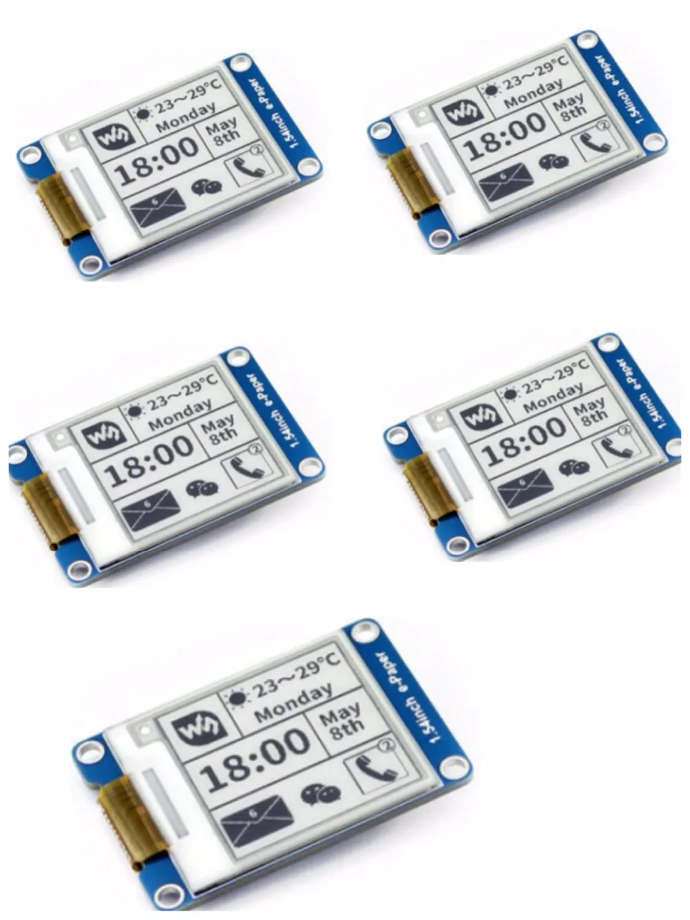 

Parts 1.54''e-paper,200x200,1.54inch e-Paper Module , supports partial refresh.,Two-color:black, white, SPI Interface