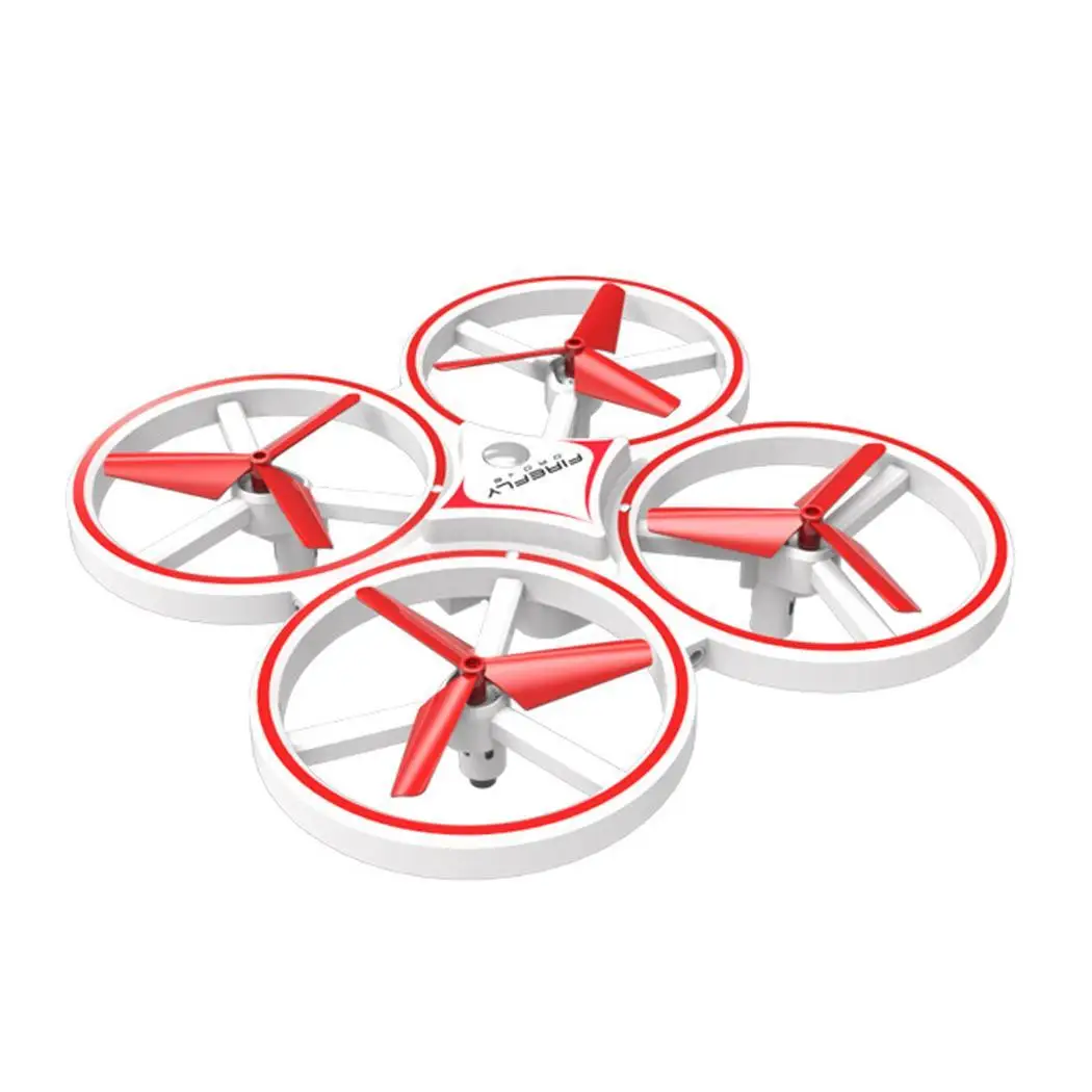 Mini LED Light Drone Remote Control Toys Smart Watch Induction RC Quadcopter Interactive RTF UAV Aircraft with battery Toy Gifts