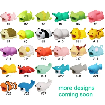 

Data Frog 26 Styles Cable Chompers Animal Protectors Bite Protector for iPhone cable Winder Phone Accessories