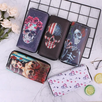 

Fashion Women Skull Wallet Clutch Card Holder Purse Handbag Wallet Phone Case