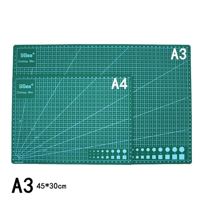 A4 A3 PVC Cutting Mat Green Scale Pad DIY Patchwork Cut Carving Design Tools Manual Soft Double-sided Self-healing Cutting Board