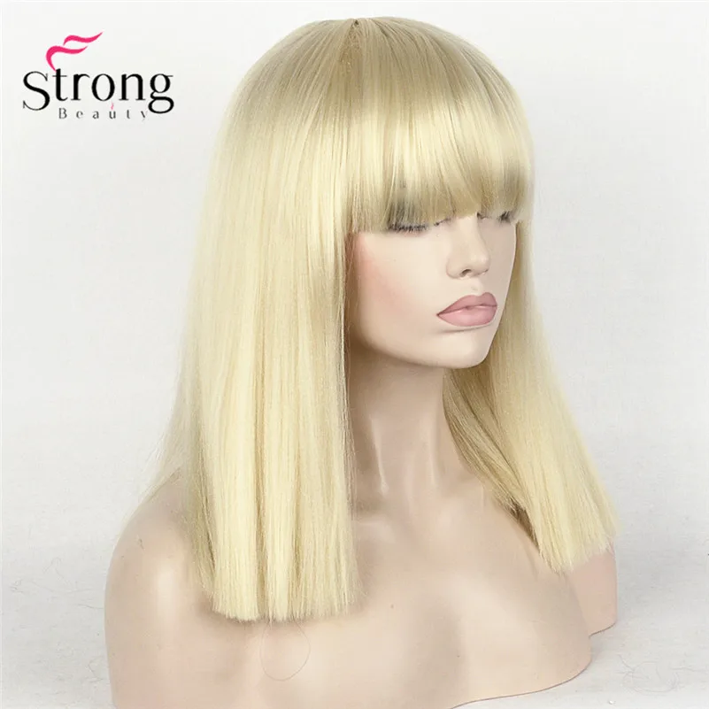 TY 1716A 613Kinky Straight Full Bangs Synthetic Wig (8)