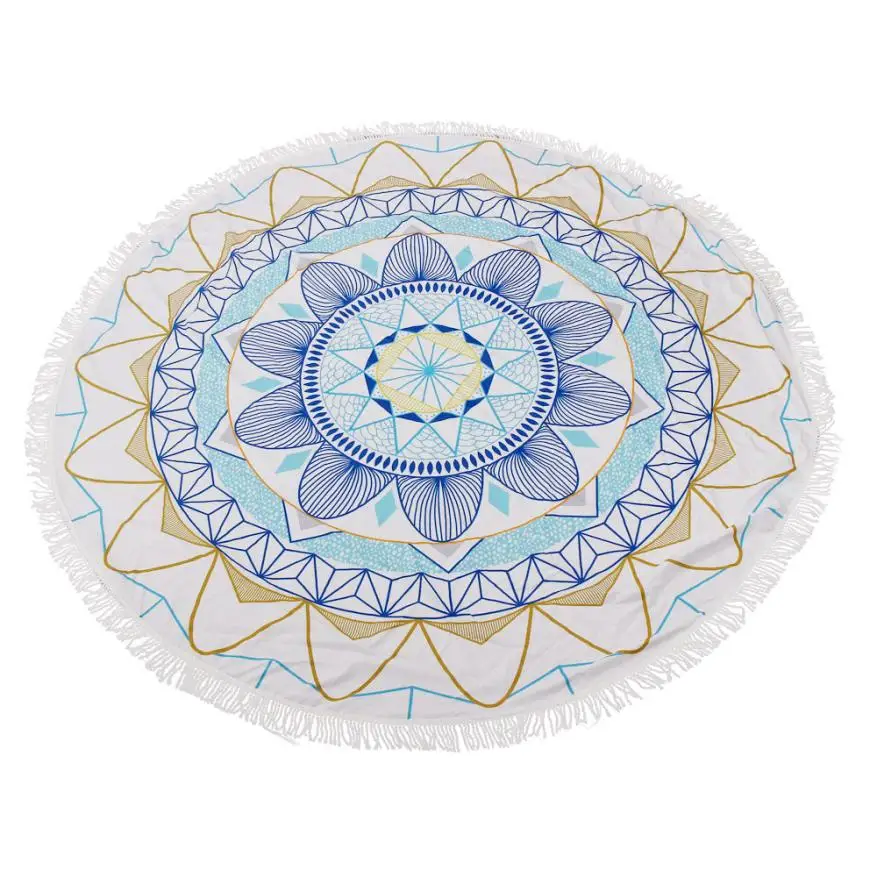 Image 150CM Polyester Round Table Cloth Beach Pool Home Shower Towel Blanket Table Cloth Yoga Mat 2JY28