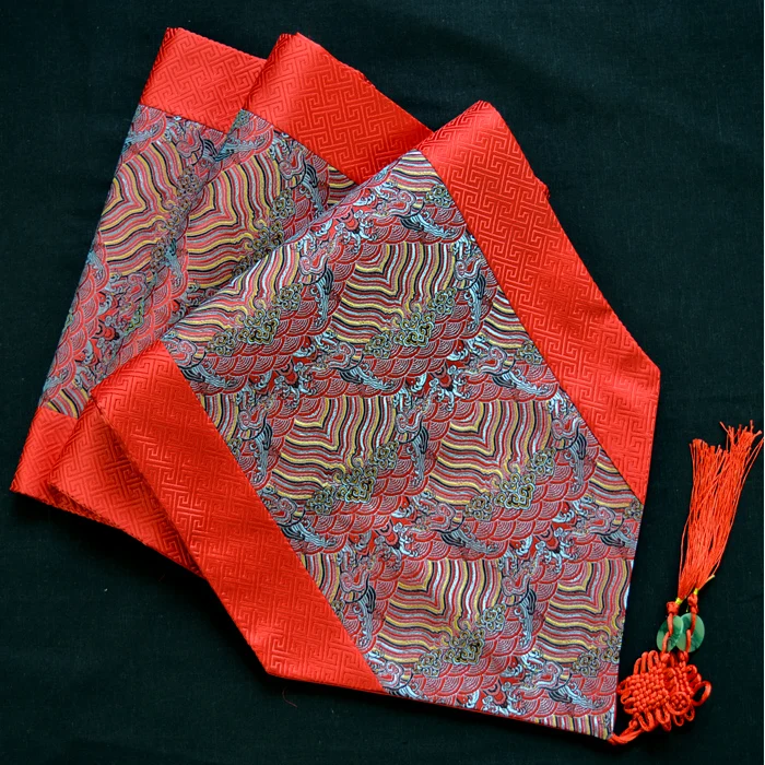 Thick Jacquard Patchwork Chinese knot Table Runner High End Silk Brocade Rectangle Coffee Table Cloth Dining Table Pads Thick Jacquard Patchwork Chinese knot Table Runner High End Silk Brocade Rectangle Coffee Table Cloth Dining Table Pads