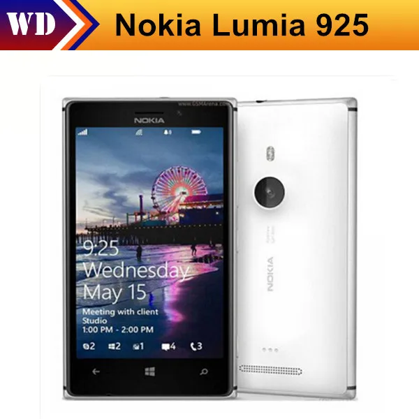 

Nokia Lumia 925 Original Unlocked Windows Mobile Phone 8 4.5'' 8MP WIFI GPS 3G&4G GSM 16GB internal Storage Dropshipping