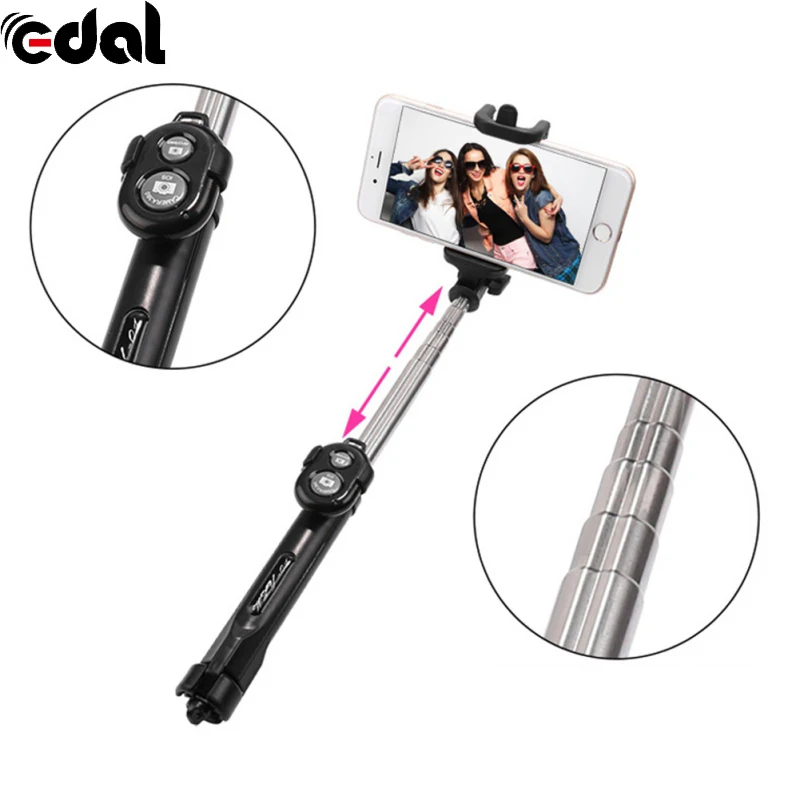 

3 in 1 Wireless Bluetooth Selfie Stick Mini Selfie Tripod with Remote Control For iPhone X 8 7 6s plus Portable Monopod