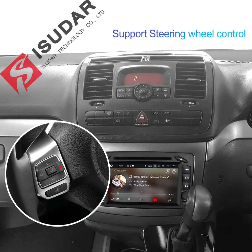 Isudar Octa Core 2 Din Auto Multimedia Player Android 9 Für Mercedes/Benz/W209/W203/Viano/ w639/Vit