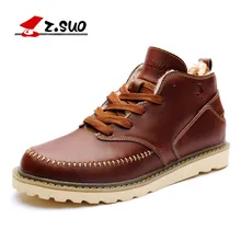 2017 winter Warm fur boots 100% genuine leather high-top shoes fashion cowhide platform boots men outdoor shoes free shipping
