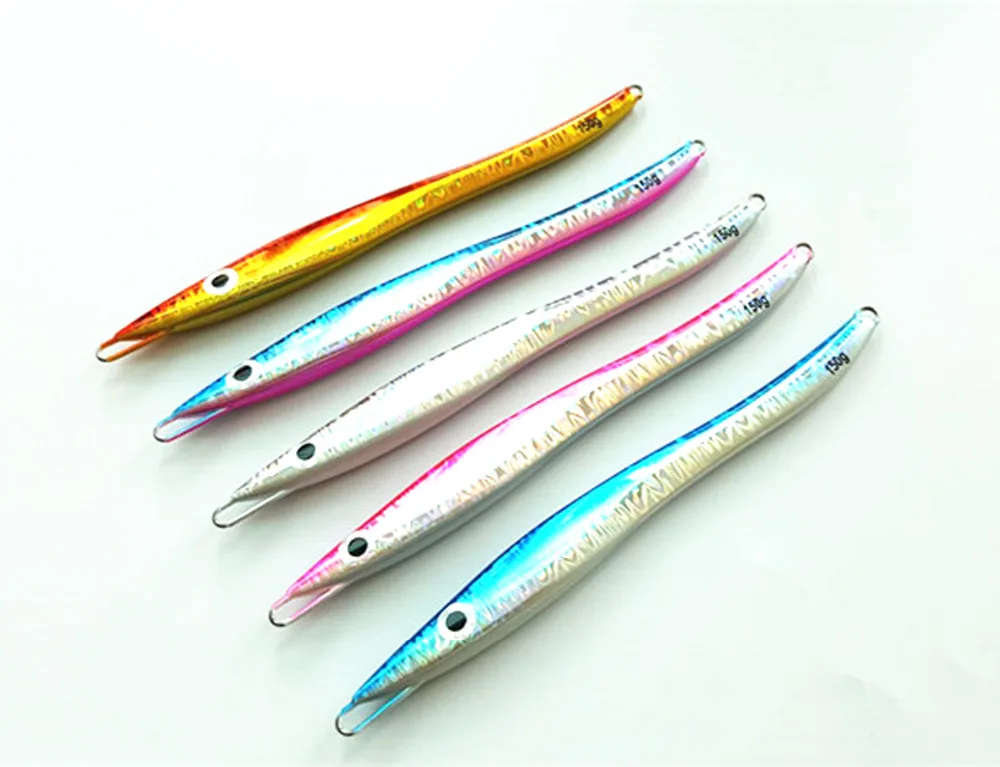 5PCS Deep sea Metal Jigging Glow Slow Jig Night Fishing Jigging Lure