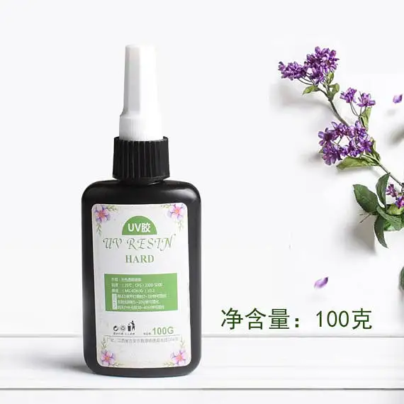 

100g Clear UV Resin ultraviolet solar cured hard type craft Transparent Handmade Kits