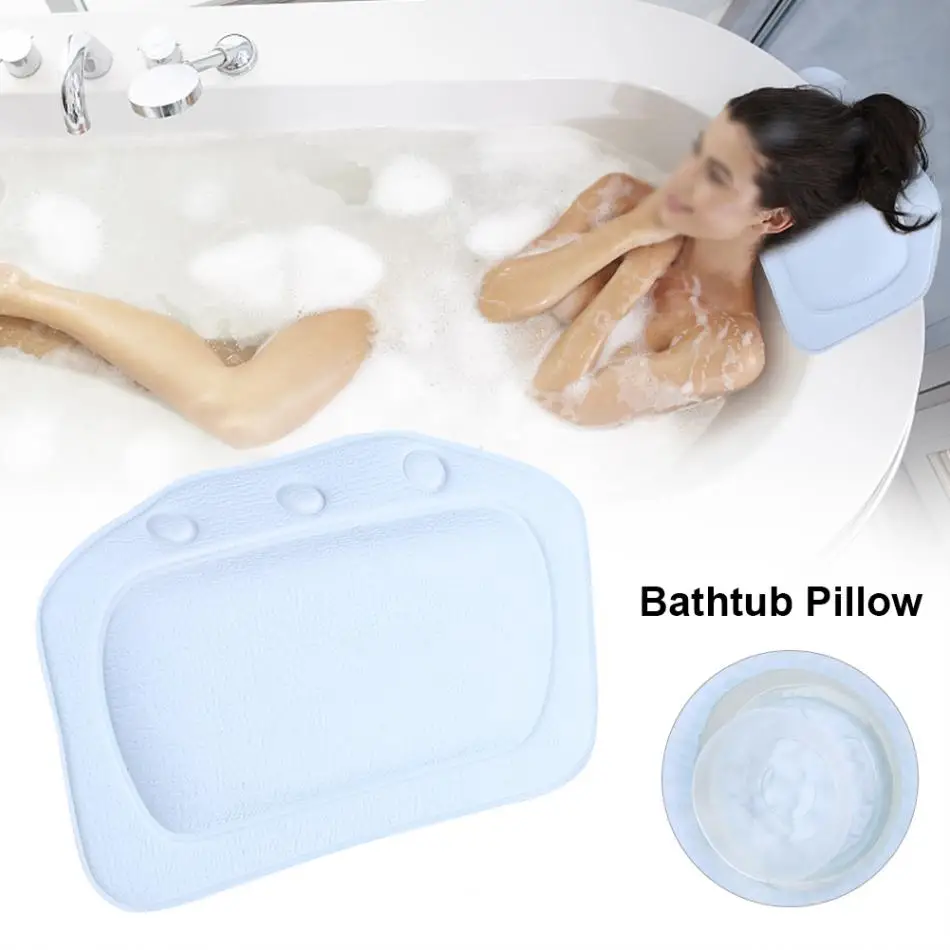 Мягкая пена мягкая подушка для ванны спа Ванна подголовник голова шеи назад присоска Ванна мягкие подушки Товары для ванной
