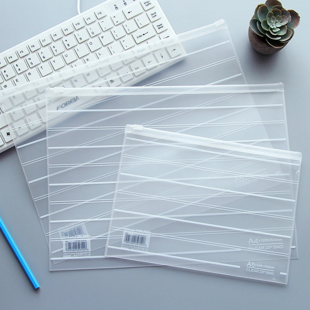 

A4 / A5 Practical And Preferential Pull Sheet Transparent Matte Plastic Paper Paper Bag Stationery File Protection Bag