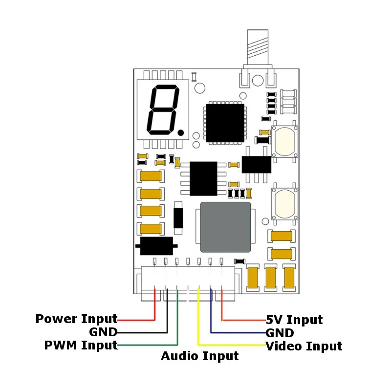 EWRF e708tm3 7086TM3 5,8G 48CH 25/200/600 мВт переключаемый Raceband Беспроводной FPV аудио-видео передатчик