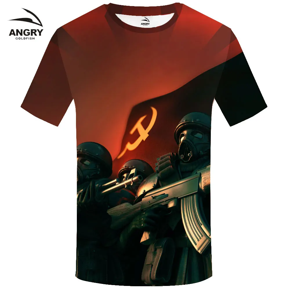 

Russia 2018 Hold Sale Men's Tops&Tees Summer t shirt men Cool Print 3d short sleeve t-shirt homme Plus Size 3XL tshirts
