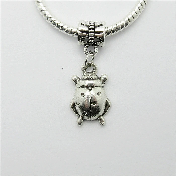 

Wholesale lots 25PCS fit Pandora charm bracelet DIY pendant beads dangle Ladybird charms for jewelry making