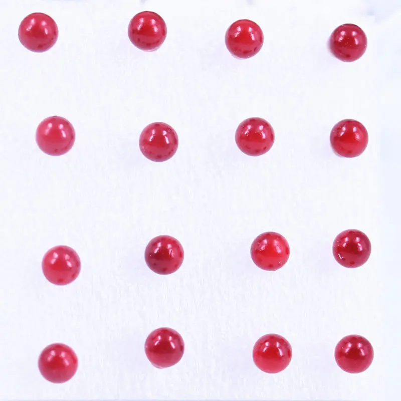 

ZCHLGR Red ball 8 pairs red Simulated Pearl Earrings Set For Women Jewelry On Ear Ball Stud Earrings brincos Bijoux