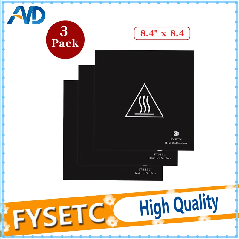 

3pcs/lot 3D Printer Frosted Heated Bed 214*214mm Black Bed Build Sheet 100% No Adhensive Residue Heated Bed Build Surface