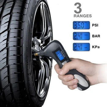 

5 in 1 multifunctional Digital Tire Pressure Gauge Digital Tire Inflator Tire Tester Meter Seatbelt Cutter Emergency Hammer