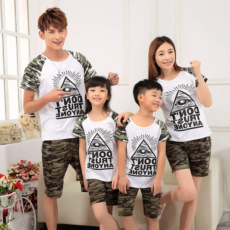 Family Outdoor Sports Clothes Matching Outfits Clothing Set Women Men
