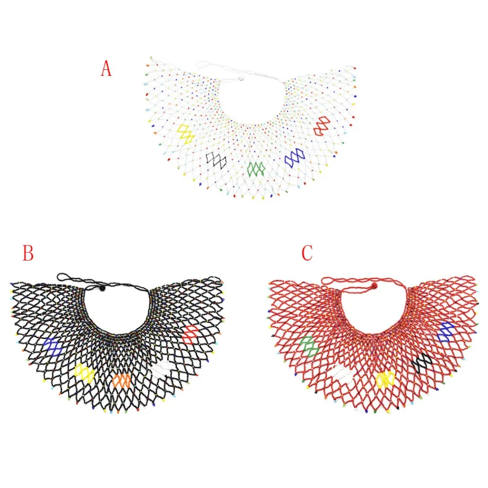 Индийское этническое Африканское ожерелье с разноцветными полимерными бусинами, египетское этническое колье на плече, колье, ожерелье, ювелирное изделие