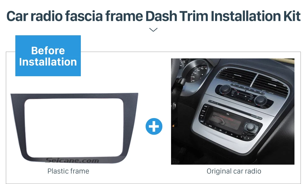 Seicane 2 Din автомобиль Рамка для DVD Установка Авто Радио Рамка панель комплект для 2004- Сиденье ALTEA Левый ручной привод LHD