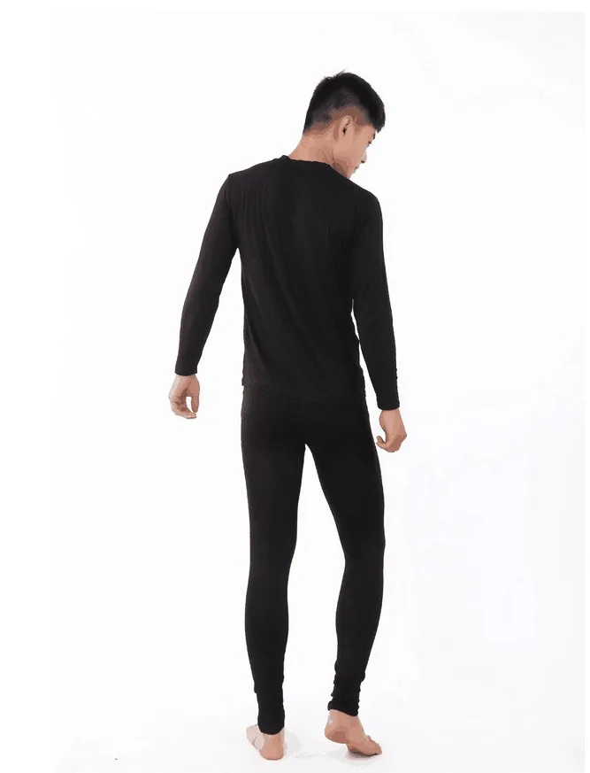 new arrival Manufacturers wholesale soft autumn winter men comfortable bamboo fiber cotton v-collar super large plus size XL-7XL best long johns for men