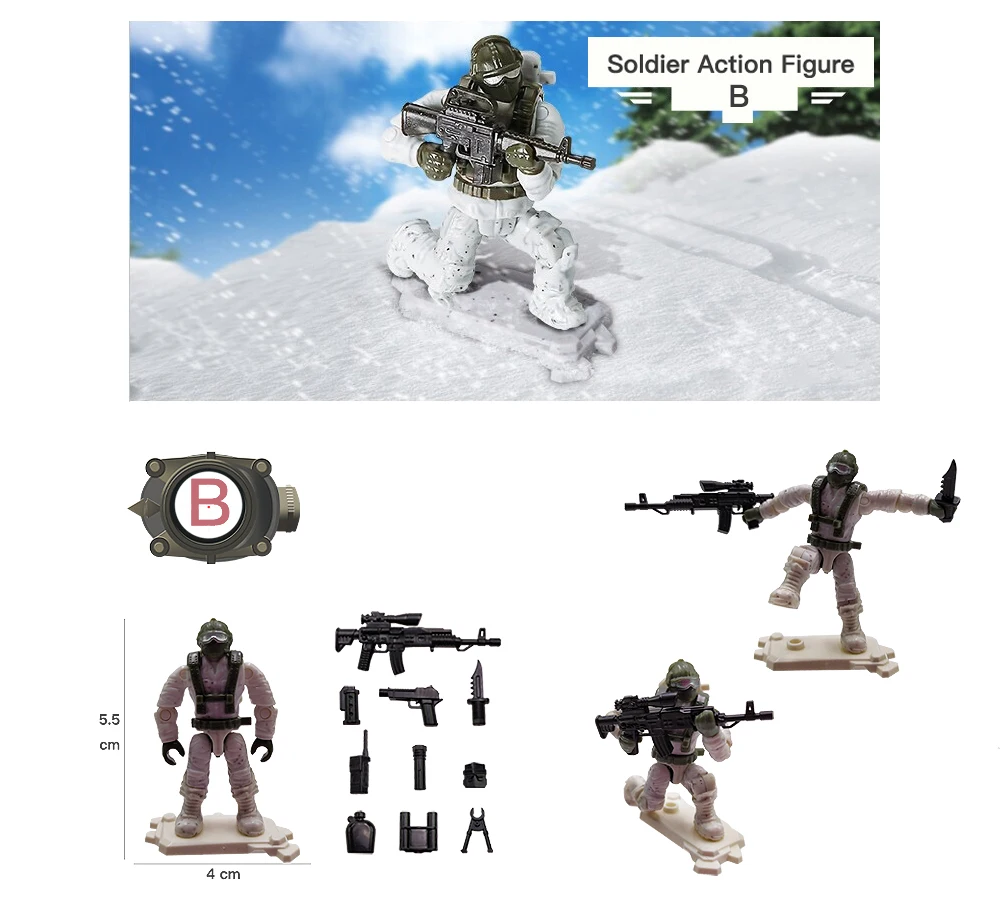 Urtoypia Building Soldier фигурки с военным оружием и аксессуарами совместимы с другими армейскими строительными блоками подарок