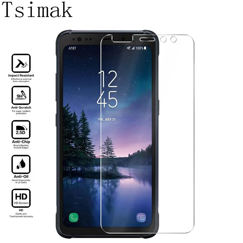 Tsimak For Samsung Galaxy S8 Active Tempered Glass Screen Protector For ...