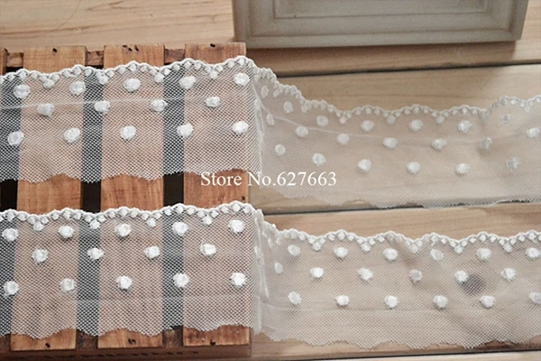 

Кружевная ткань, белая, винтажная, с цветочной вышивкой, экрю, Венеция, 7 см, ширина 15 ярдов/партия