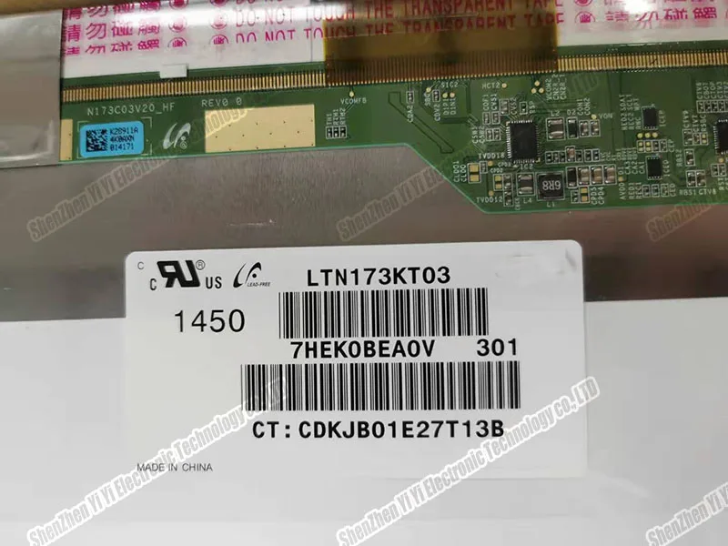 Free shipping 17.3LED LTN173KT03 For HP Pavilion 17-G 17-g121wm 17-F 17-F115DX replacement lcd scre