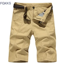 FGKKS модный бренд для мужчин брюки карго шорты для женщин Лето г. мужской сплошной цвет Мужские шорты кэжуал бермуды дышащие(без пояса