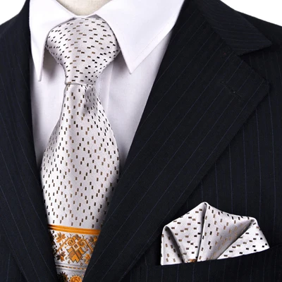 Разноцветный Коричневый Золотой желтый темно-синий розовый белый бежевый цветочный мужской галстук Галстук шелковый галстук набор носовой платок - Цвет: E8Set