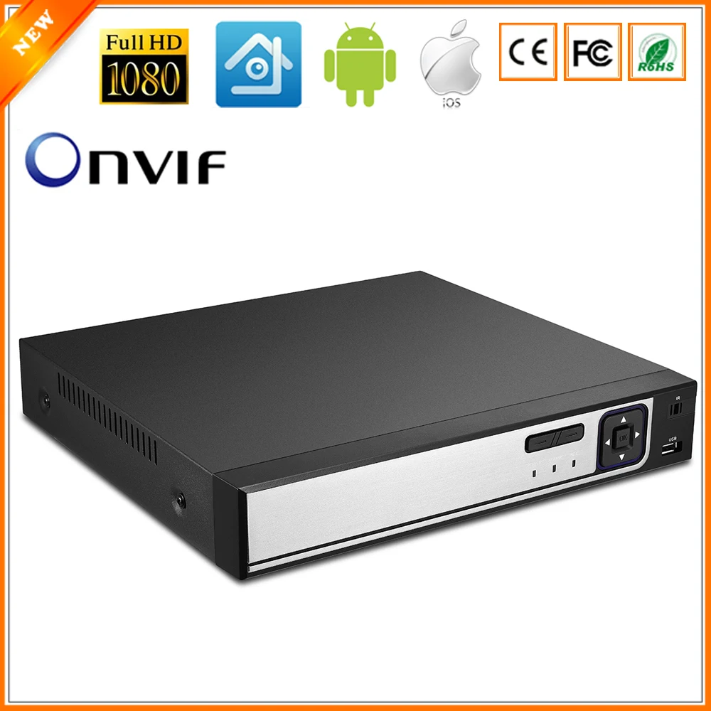 Видеорегистратор BESDER H.264 48 В PoE 8 каналов 1080P / 4 канала 1080P|poe 8ch|motion detectionpoe 48v |