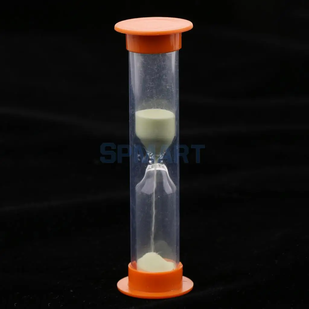 MagiDeal 1 Minute Plastic Sand Timer with Orange Frame Party Props Glow in The Dark for Home Office Desk Table Decoration Toy