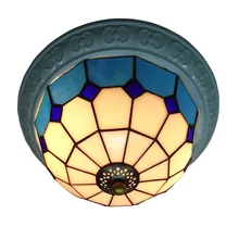 Средиземноморский барокко Тиффани Ретро Потолочные светильники E27 лампы luminaria потолочные светильники для кровати, гостиной, художественное украшение для дома