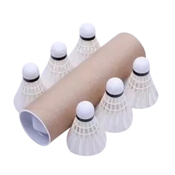

Outdoor Sports Athletic Practice Badminton Shuttlecocks 6pcs White