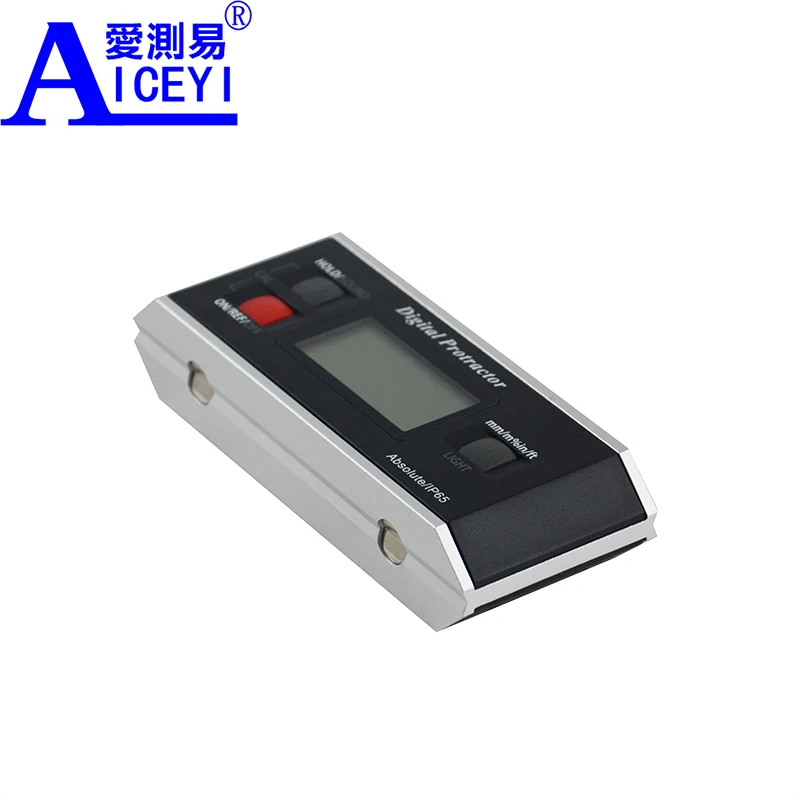 

Digital Protractor With Backlight Alarm Magnetic V-Groove Gauge Level Inclinometer Slope Meter Angle Finder XP90