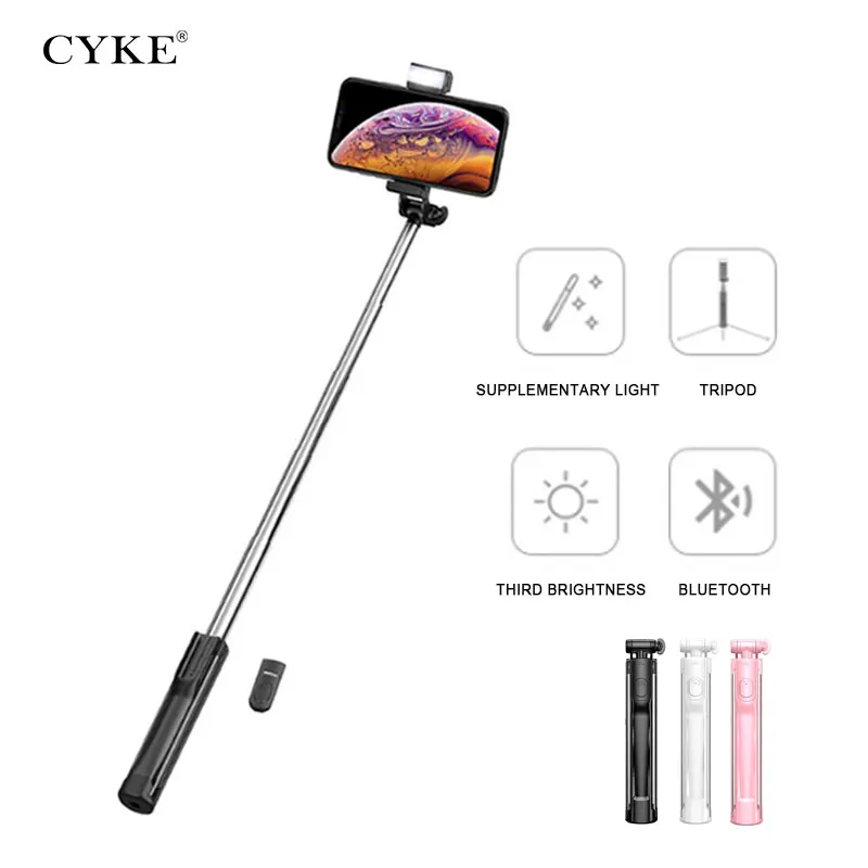 

CYKE Wireless Remote Shutter Youtube/Facebook/VK Live Stream with Selfie Light Cellphone Holder for IOS Android Smartphone Stand