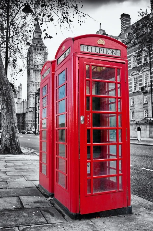 

Laeacco Street Telephone Booth Scene Portrait Photography Background Customized Photographic Backdrops For Photo Studio