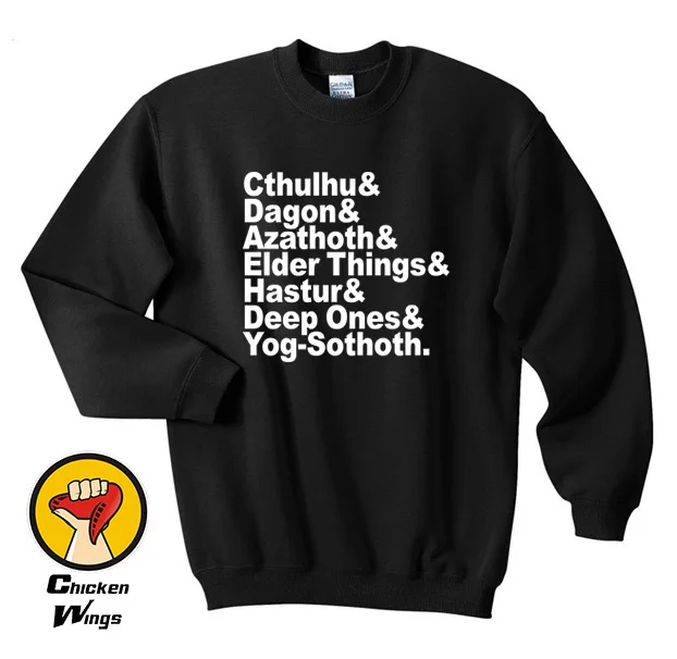 Толстовка с вырезом лодочкой Hp loveccraft Cthulhu mythos унисекс разные цвета XS 2XL|sweatshirt